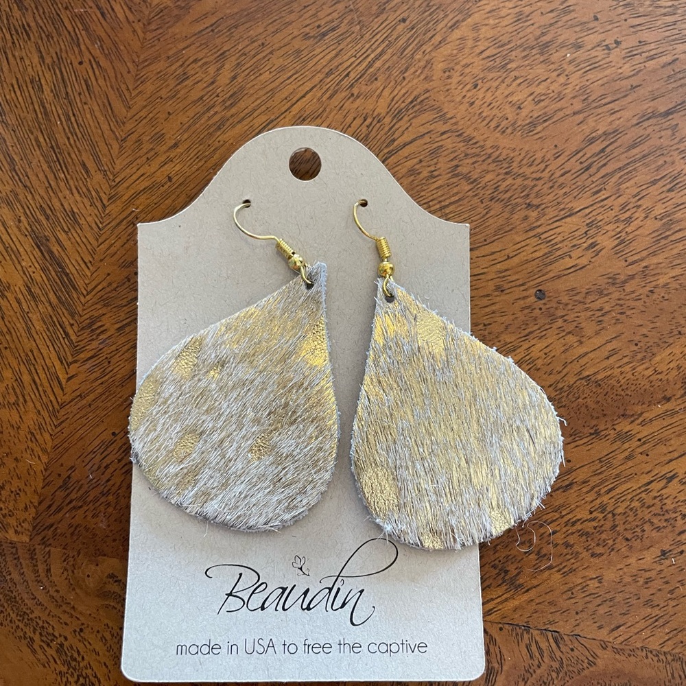 Cowhide earrings